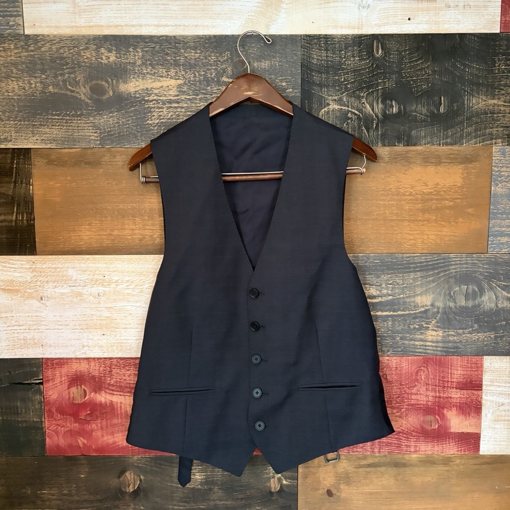 Ermenegildo Zegna Z Zegna Formal Vest Wool Black 50R 40R Waistcoat 222724 381CGN